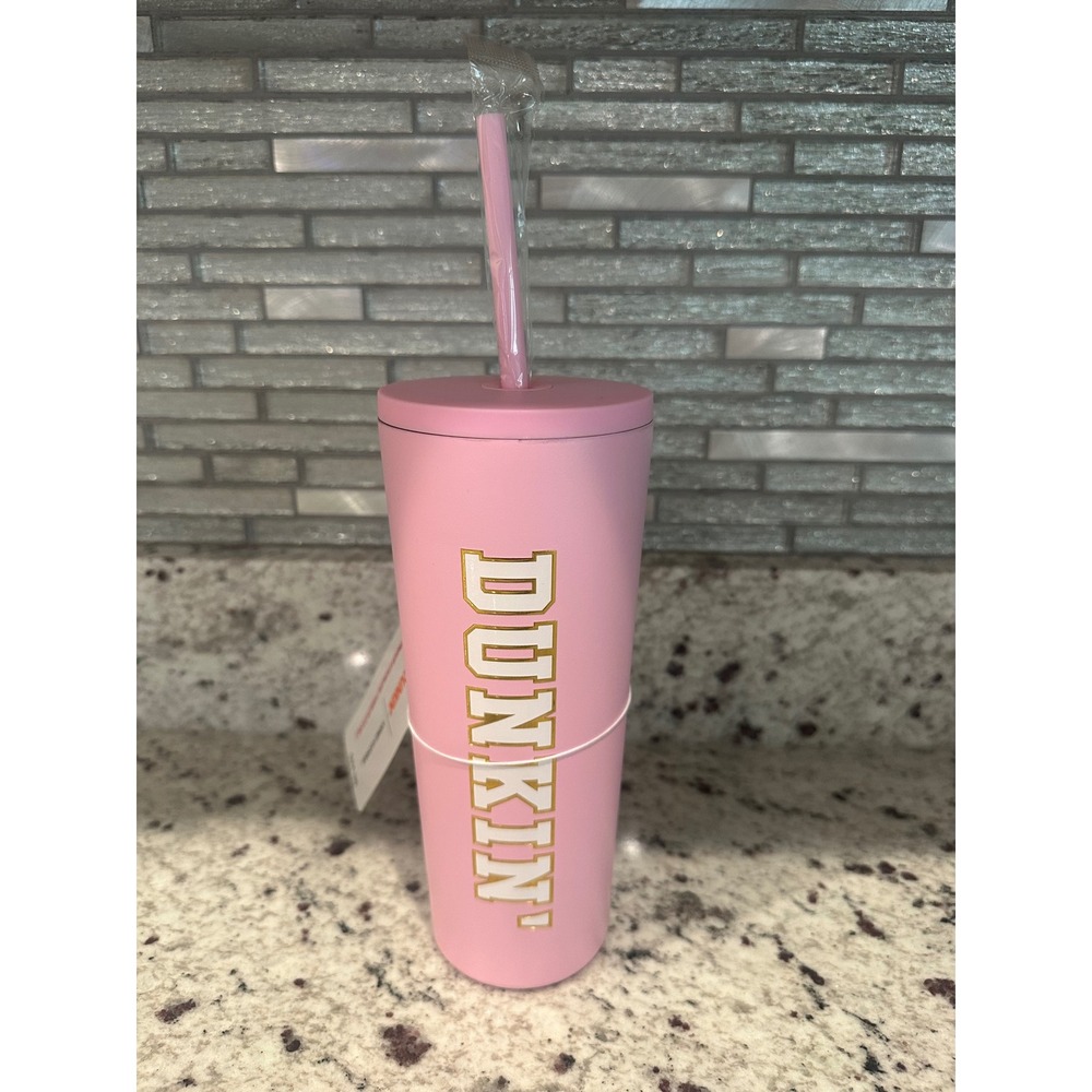 Dunkin' x Stoney Clover Lane collaboration Pink stainless steel tumbler New